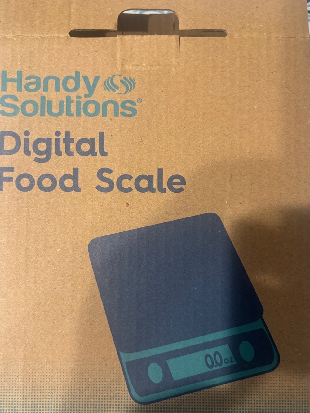 Digital Food Scale - Teal and Black box scale white